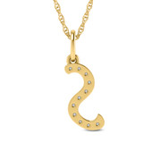 Photo of Aabha "S" 1/8 Carat T.W. Lab Grown Diamond Pendant 14K Yellow Gold [CP1749Y]
