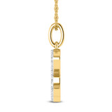 Photo of Aabha "R" 1/8 Carat T.W. Lab Grown Diamond Pendant 10K Yellow Gold [CP1748Y]