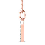 Photo of Aabha "N" 1/8 Carat T.W. Lab Grown Diamond Pendant 10K Rose Gold [CP1744R]