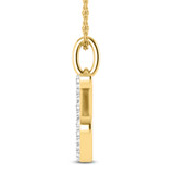 Photo of Aabha "C" 1/10 Carat T.W. Lab Grown Diamond Pendant 10K Yellow Gold [CP1733Y]