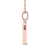 Photo of Aabha "G" 1/10 CT. T.W. Lab Grown Diamond Pendant 14K Rose Gold [CP1737R]