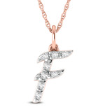 Photo of Aabha "F" 1/10 CT. T.W. Lab Grown Diamond Pendant 10K Rose Gold [CP1736R]