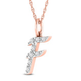 Photo of Aabha "F" 1/10 CT. T.W. Lab Grown Diamond Pendant 10K Rose Gold [CP1736R]