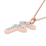 Photo of Aabha "F" 1/10 CT. T.W. Lab Grown Diamond Pendant 10K Rose Gold [CP1736R]