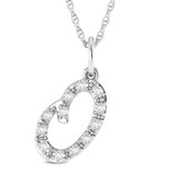 Photo of Aabha "O" 1/8 CT. T.W. Lab Grown Diamond Pendant 10K White Gold [CP1745W]