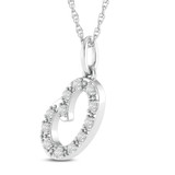 Photo of Aabha "O" 1/8 CT. T.W. Lab Grown Diamond Pendant 10K White Gold [CP1745W]