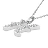 Photo of Aabha "H" 1/10 CT. T.W. Lab Grown Diamond Pendant 10K White Gold [CP1738W]