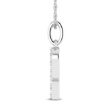 Photo of Aabha "P" 1/8 CT. T.W. Lab Grown Diamond Pendant 14K White Gold [CP1746W]