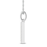 Photo of Aabha "V" 1/8 CT. T.W. Lab Grown Diamond Pendant 10K White Gold [CP1752W]