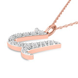 Photo of Aabha "U" 1/8 Carat T.W. Lab Grown Diamond Pendant 14K Rose Gold [CP1751R]