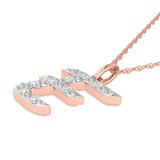 Photo of Aabha "E" 1/10 Carat T.W. Lab Grown Diamond Pendant 10K Rose Gold [CP1735R]