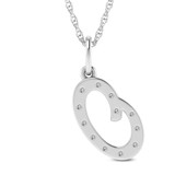 Photo of Aabha "O" 1/8 CT. T.W. Lab Grown Diamond Pendant 14K White Gold [CP1745W]