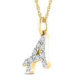 Photo of Aabha "A" 1/8 CT. T.W. Lab Grown Diamond Pendant 14K Yellow Gold [CP1731Y]