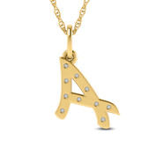 Photo of Aabha "A" 1/8 CT. T.W. Lab Grown Diamond Pendant 14K Yellow Gold [CP1731Y]