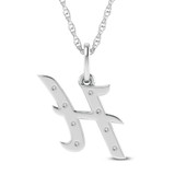 Photo of Aabha "H" 1/10 Carat T.W. Lab Grown Diamond Pendant 14K White Gold [CP1738W]
