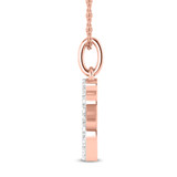 Photo of Aabha "S" 1/8 Carat T.W. Lab Grown Diamond Pendant 10K Rose Gold [CP1749R]