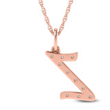 Photo of Aabha "Z" 1/8 CT. T.W. Lab Grown Diamond Pendant 10K Rose Gold [CP1756R]