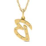 Photo of Aabha "B" 1/8 Carat T.W. Lab Grown Diamond Pendant 14K Yellow Gold [CP1732Y]