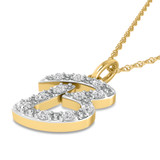 Photo of Aabha "B" 1/8 Carat T.W. Lab Grown Diamond Pendant 14K Yellow Gold [CP1732Y]