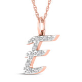 Photo of Aabha "E" 1/10 Carat T.W. Lab Grown Diamond Pendant 14K Rose Gold [CP1735R]