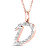 Photo of Aabha "D" 1/8 Carat T.W. Lab Grown Diamond Pendant 10K Rose Gold [CP1734R]