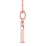 Photo of Aabha "D" 1/8 Carat T.W. Lab Grown Diamond Pendant 10K Rose Gold [CP1734R]