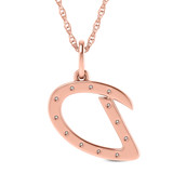 Photo of Aabha "D" 1/8 Carat T.W. Lab Grown Diamond Pendant 10K Rose Gold [CP1734R]