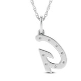 Photo of Aabha "G" 1/10 CT. T.W. Lab Grown Diamond Pendant 14K White Gold [CP1737W]