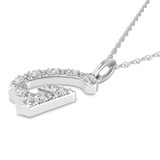 Photo of Aabha "G" 1/10 CT. T.W. Lab Grown Diamond Pendant 14K White Gold [CP1737W]
