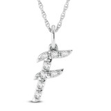 Photo of Aabha "F" 1/10 CT. T.W. Lab Grown Diamond Pendant 10K White Gold [CP1736W]