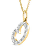 Photo of Aabha "O" 1/8 CT. T.W. Lab Grown Diamond Pendant 10K Yellow Gold [CP1745Y]