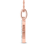 Photo of Aabha "K" 1/8 CT. T.W. Lab Grown Diamond Pendant 10K Rose Gold [CP1741R]