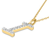 Photo of Aabha "I" 1/10 CT. T.W. Lab Grown Diamond Pendant 14K Yellow Gold [CP1739Y]