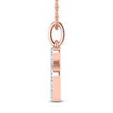 Photo of Aabha "B" 1/8 Carat T.W. Lab Grown Diamond Pendant 10K Rose Gold [CP1732R]