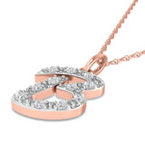 Photo of Aabha "B" 1/8 Carat T.W. Lab Grown Diamond Pendant 10K Rose Gold [CP1732R]
