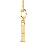 Photo of Aabha "P" 1/8 Carat T.W. Lab Grown Diamond Pendant 14K Yellow Gold [CP1746Y]