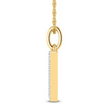 Photo of Aabha "V" 1/8 Carat T.W. Lab Grown Diamond Pendant 10K Yellow Gold [CP1752Y]