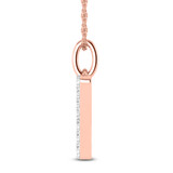 Photo of Aabha "Y" 1/8 Carat T.W. Lab Grown Diamond Pendant 10K Rose Gold [CP1755R]
