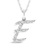 Photo of Aabha "E" 1/10 Carat T.W. Lab Grown Diamond Pendant 10K White Gold [CP1735W]