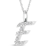Photo of Aabha "E" 1/10 Carat T.W. Lab Grown Diamond Pendant 10K White Gold [CP1735W]