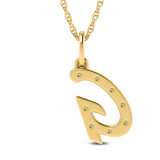 Photo of Aabha "G" 1/10 Carat T.W. Lab Grown Diamond Pendant 10K Yellow Gold [CP1737Y]