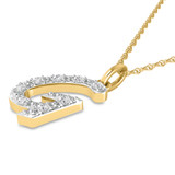 Photo of Aabha "G" 1/10 Carat T.W. Lab Grown Diamond Pendant 10K Yellow Gold [CP1737Y]