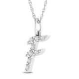 Photo of Aabha "F" 1/10 Carat T.W. Lab Grown Diamond Pendant 14K White Gold [CP1736W]