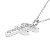 Photo of Aabha "F" 1/10 Carat T.W. Lab Grown Diamond Pendant 14K White Gold [CP1736W]
