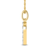 Photo of Aabha "O" 1/8 Carat T.W. Lab Grown Diamond Pendant 14K Yellow Gold [CP1745Y]