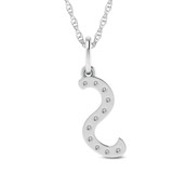 Photo of Aabha "S" 1/8 CT. T.W. Lab Grown Diamond Pendant 10K White Gold [CP1749W]