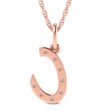 Photo of Aabha "C" 1/10 CT. T.W. Lab Grown Diamond Pendant 14K Rose Gold [CP1733R]