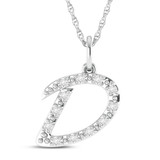 Photo of Aabha "D" 1/8 Carat T.W. Lab Grown Diamond Pendant 10K White Gold [CP1734W]
