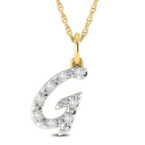 Photo of Aabha "G" 1/10 Carat T.W. Lab Grown Diamond Pendant 14K Yellow Gold [CP1737Y]