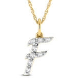 Photo of Aabha "F" 1/10 Carat T.W. Lab Grown Diamond Pendant 10K Yellow Gold [CP1736Y]